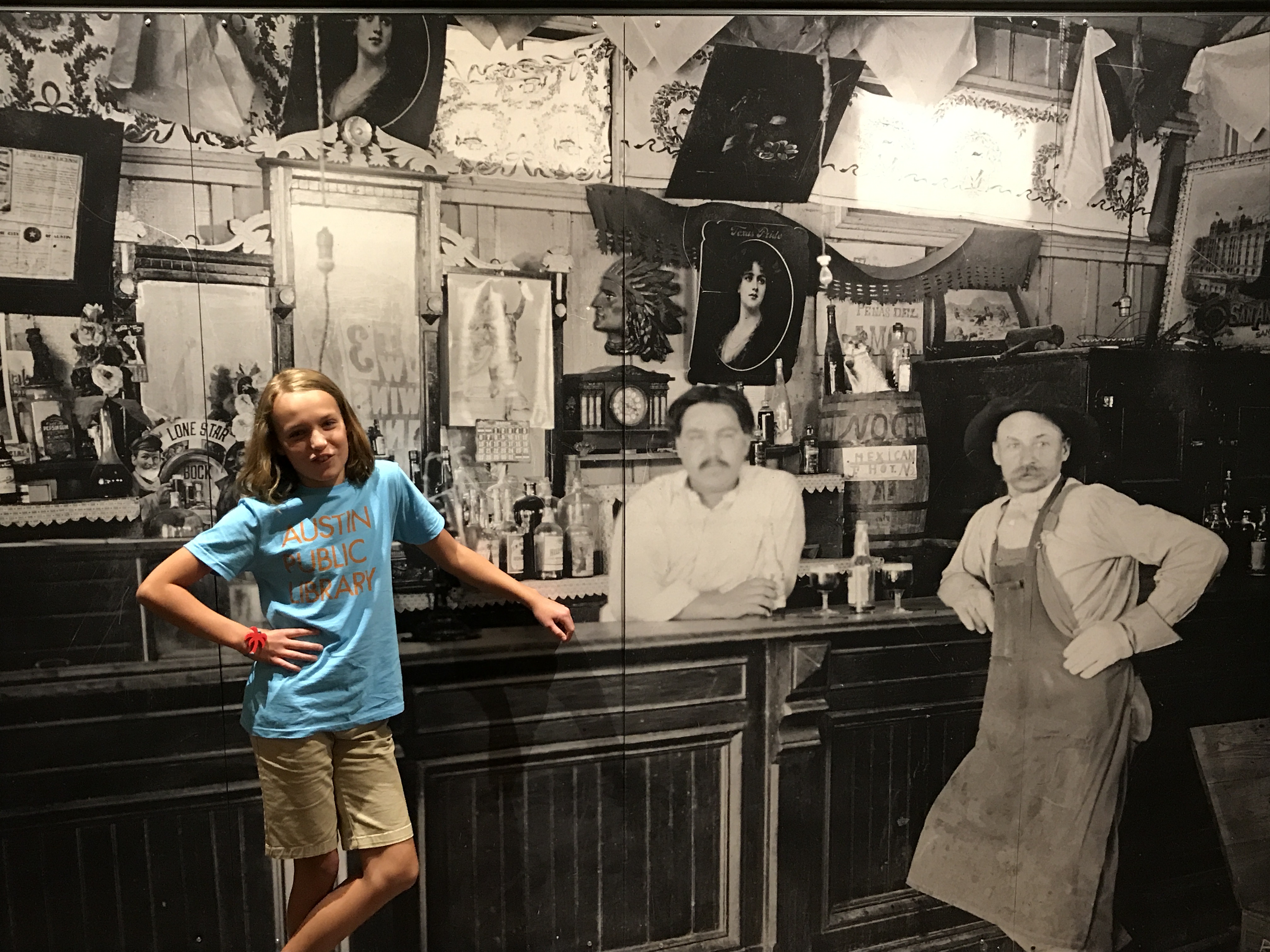 Large format saloon mural exhibit